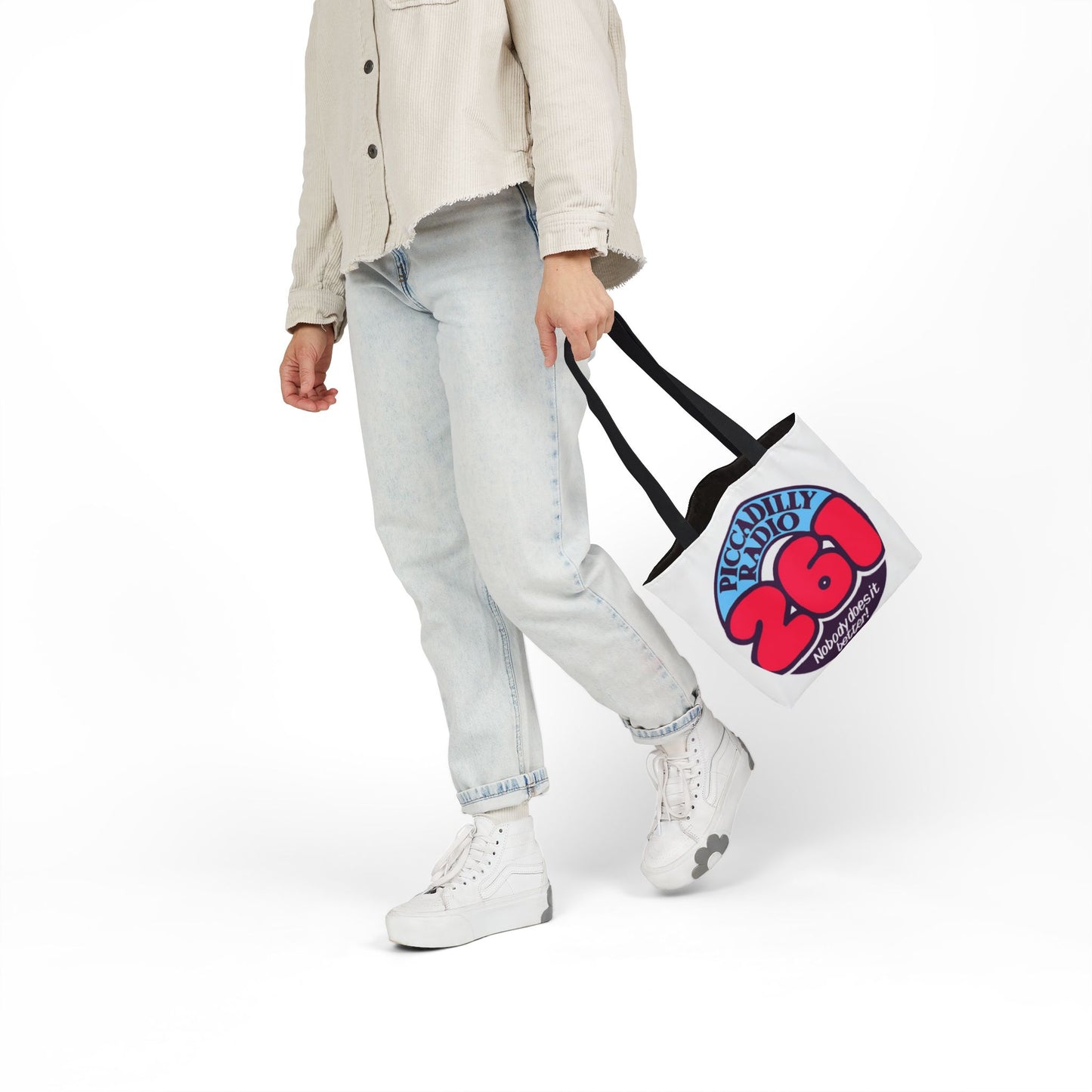 Tote Bag — Retro 'Piccadilly Radio 261' Vintage Logo Canvas Tote