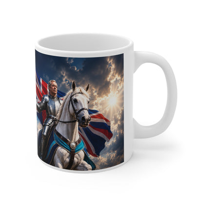 Support Reform UK Ceramic Coffee Mug — "Britain’s Future Is On The Line" 11oz/15oz