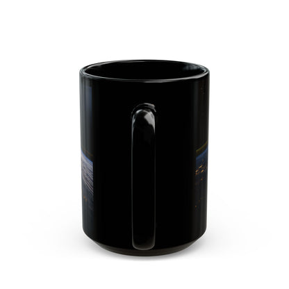Earth at Night Black Coffee Mug – Satellite City Lights 11oz/15oz