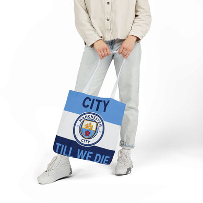 City Till We Die Unofficial Canvas Tote Bag — Manchester Football Fan Bag