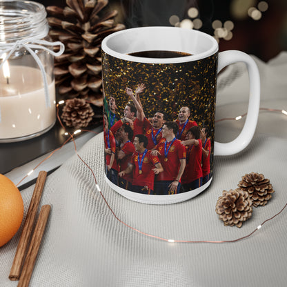 Spain 2026 World Cup Champions Photo Mug — Ceramic Coffee Cup (11oz & 15oz)
