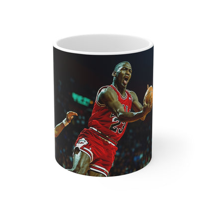Basketball Action Mug — Dynamic Game Night Coffee Cup (11oz, 15oz)