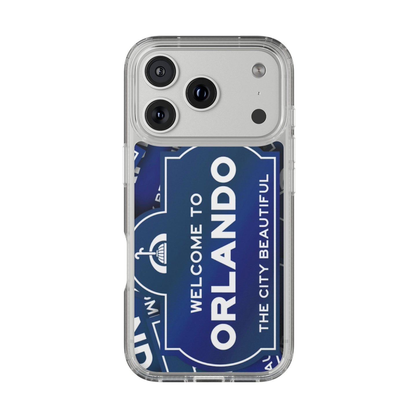 Orlando Clear Phone Case — "Welcome to Orlando" City Sign Design