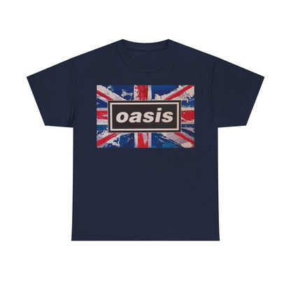 Oasis Union Jack Tee – Vintage British Band Logo T-Shirt