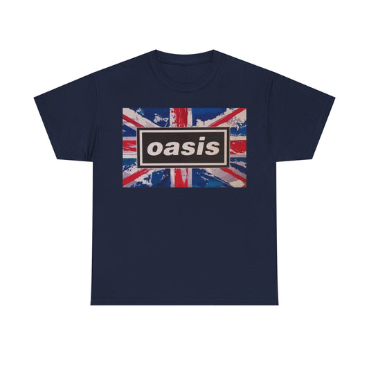 Oasis Union Jack Tee – Vintage British Band Logo T-Shirt