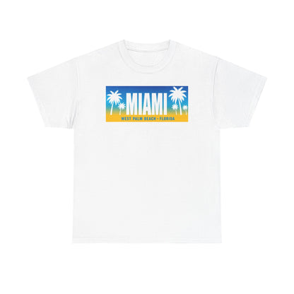 Miami West Palm Beach Vintage Tee — "MIAMI" Beach Palm Trees T‑Shirt