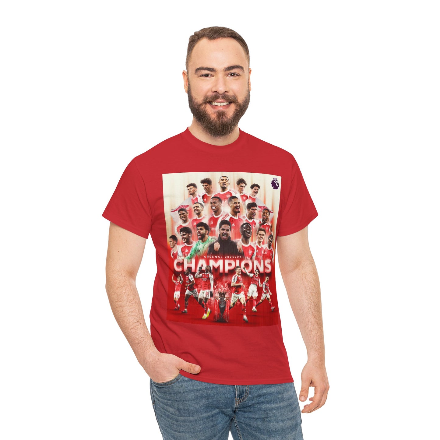 Arsenal 25/26 Premier League Champions Team Photo T-Shirt