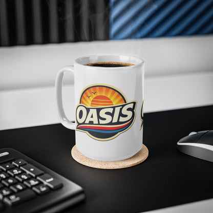 Oasis Sunrise Ceramic Mug — 11oz & 15oz Coffee Cup
