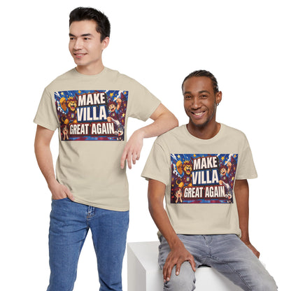 Aston VIlla Make Villa Great Again T-Shirt — Funny Political Parody Tee