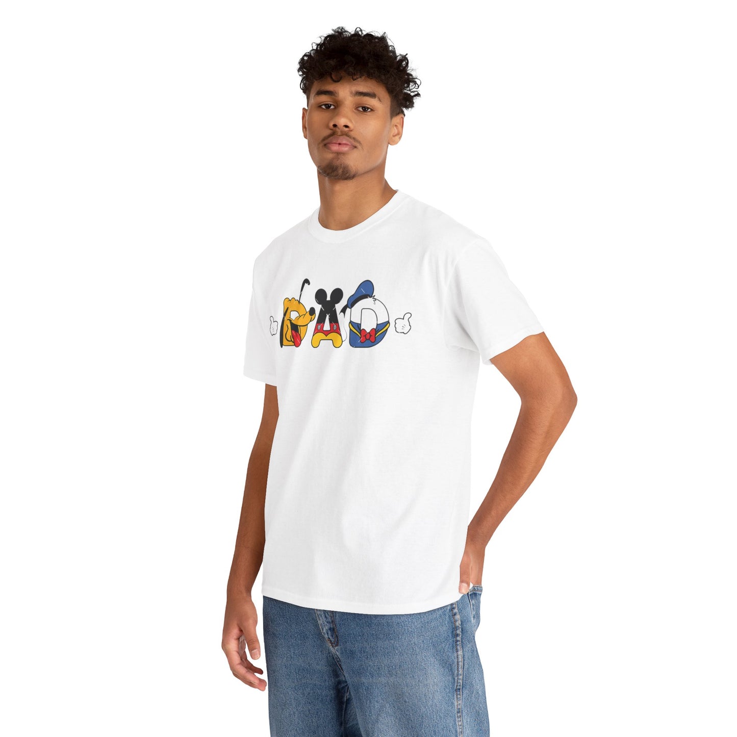 Disney Dad Character Graphic Tee — Playful Colorful Character Icons T-Shirt