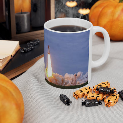 Space Shuttle Rocket Launch Ceramic Mug — Space Shuttle Coffee Cup (11oz & 15oz)