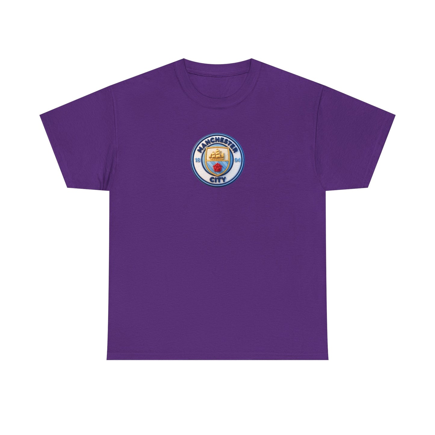 Manchester City Crest Unofficial 3D T-Shirt — Minimal Soccer Logo Tee