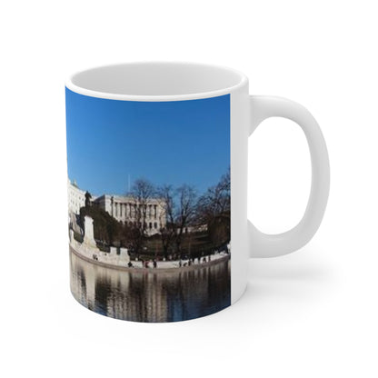 US Capitol Reflection Mug — Washington D.C. Scenic Ceramic Coffee Cup (11oz & 15oz)