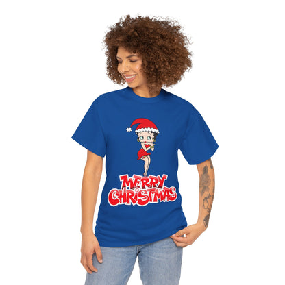 Christmas Betty Boop Tee - 'Merry Christmas' Holiday Graphic Shirt