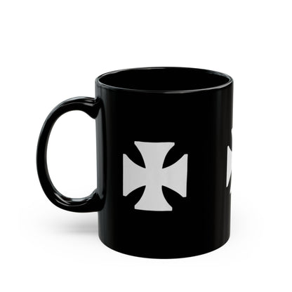 Manchester City ST Mark's Black Ceramic Mug with White Maltese Cross – Gothic Coffee Cup (11oz, 15oz)