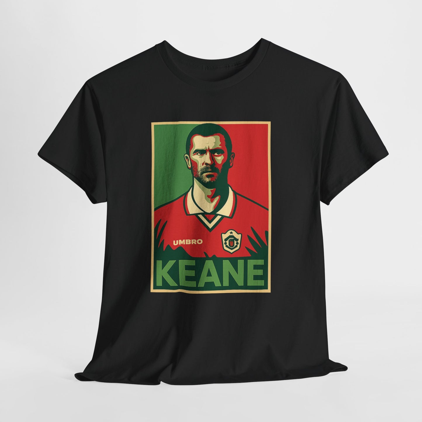 Keane Football Poster Tee — Retro Soccer Jersey Graphic T-Shirt
