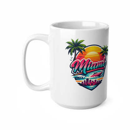 Miami Ceramic Coffee Cups, 11oz, 15oz