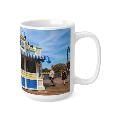 Disney's Boardwalk Blue Ribbon Corn Dogs Marina Snack Stand Ceramic Coffee Cup
