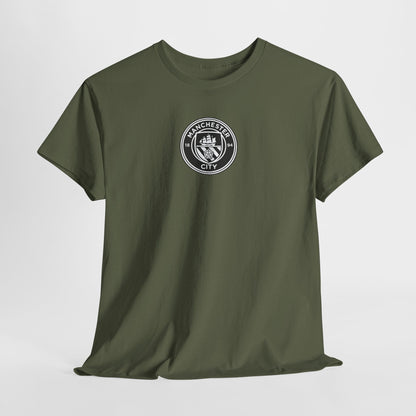 Man City Unofficial T-Shirt — Vintage Crest Logo Tee (Small Chest Emblem)
