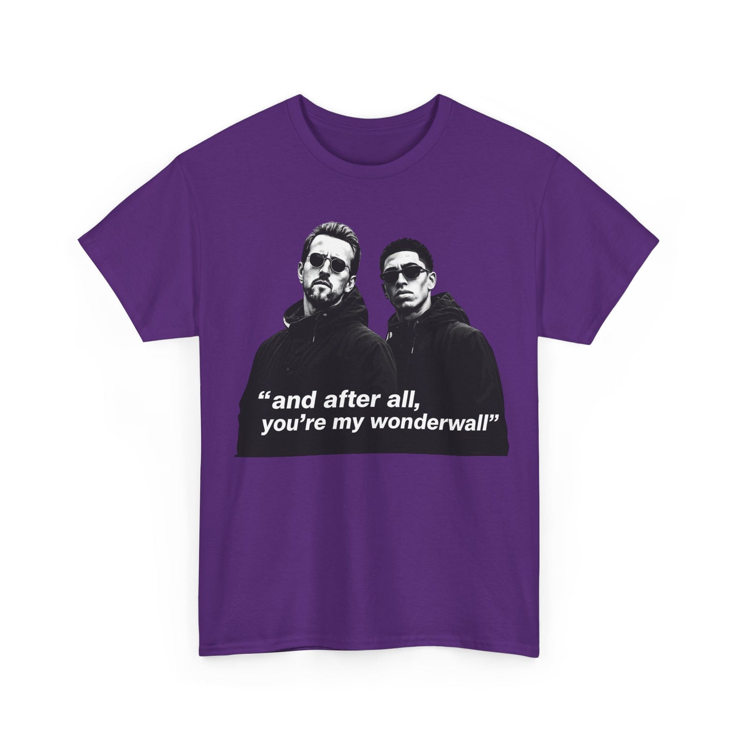 Kane and Bellingham Wonderwall Lyric T-Shirt — ‘and after all, you’re my wonderwall’ Retro Band Tee