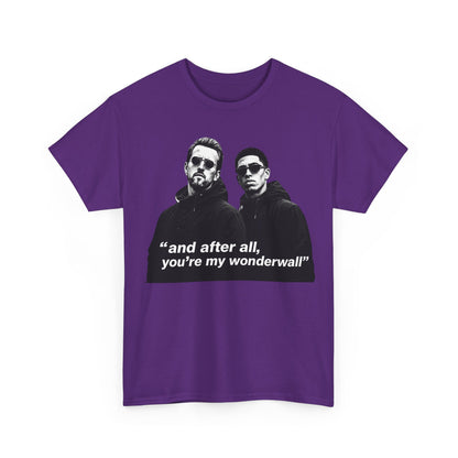 Kane and Bellingham Wonderwall Lyric T-Shirt — ‘and after all, you’re my wonderwall’ Retro Band Tee