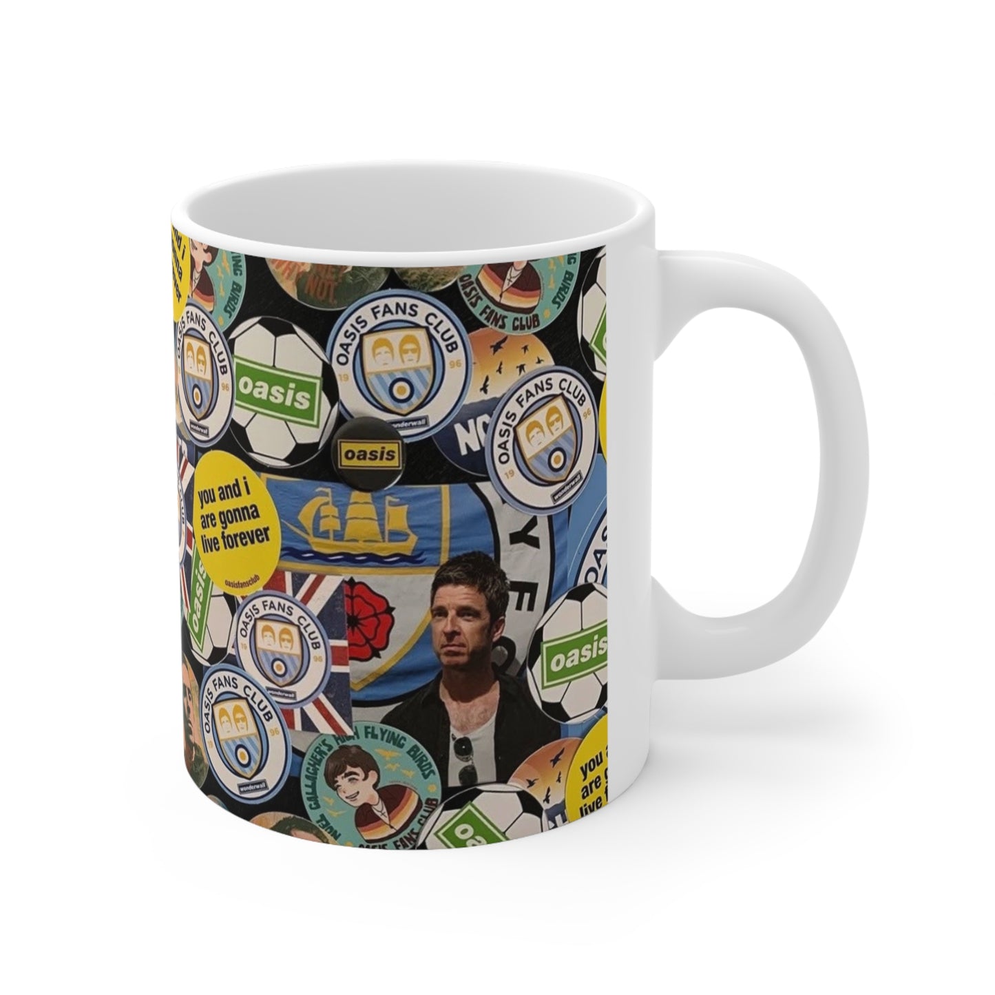 Oasis Fans Rock 'N' Roll Ceramic Coffee Mug — 11oz & 15oz