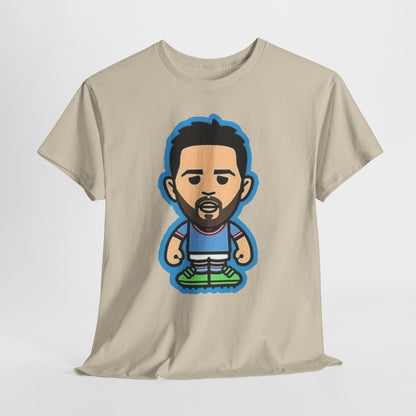 Bernardo Silva Manchester City Legend Graphic Tee — Player Cartoon Front & Tribute Poster Back