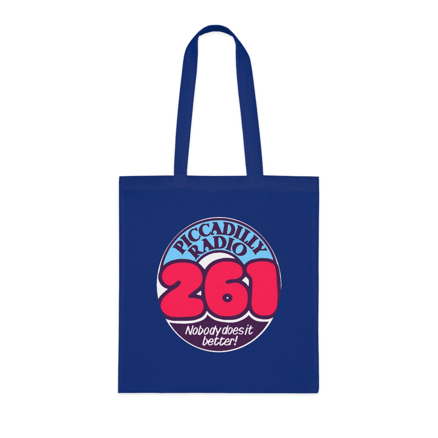 Piccadilly Radio 261 Retro Logo Tote Bag – 'Nobody Does It Better' Cotton Shopper