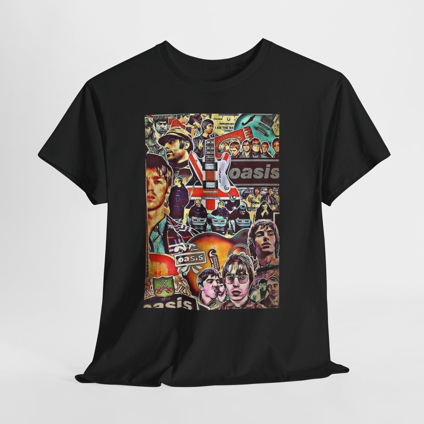 Oasis Collage T-Shirt – Retro Britpop Band Graphic Tee