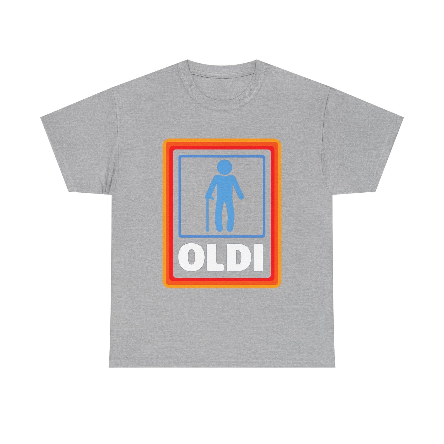 Oldi Retro Logo Tee — Funny Elderly Humour T-Shirt