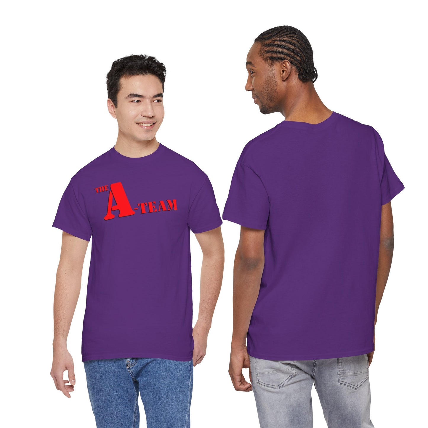 A-Team Graphic Tee — Retro Red Logo Vintage Crew T-Shirt