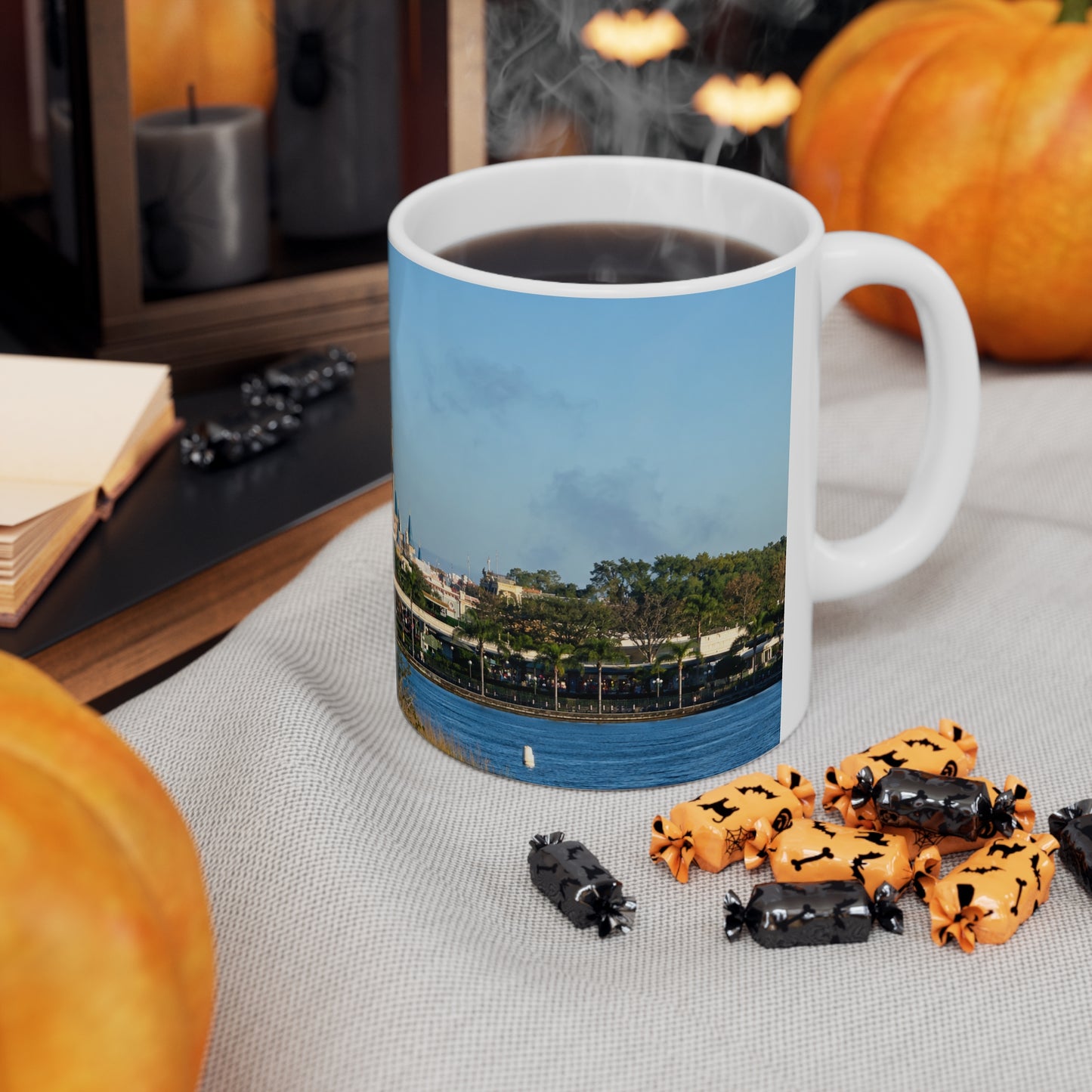 Magic Kingdom Castle Panorama Coffee Mug — Scenic Theme Park Castle Photo, 11oz & 15oz