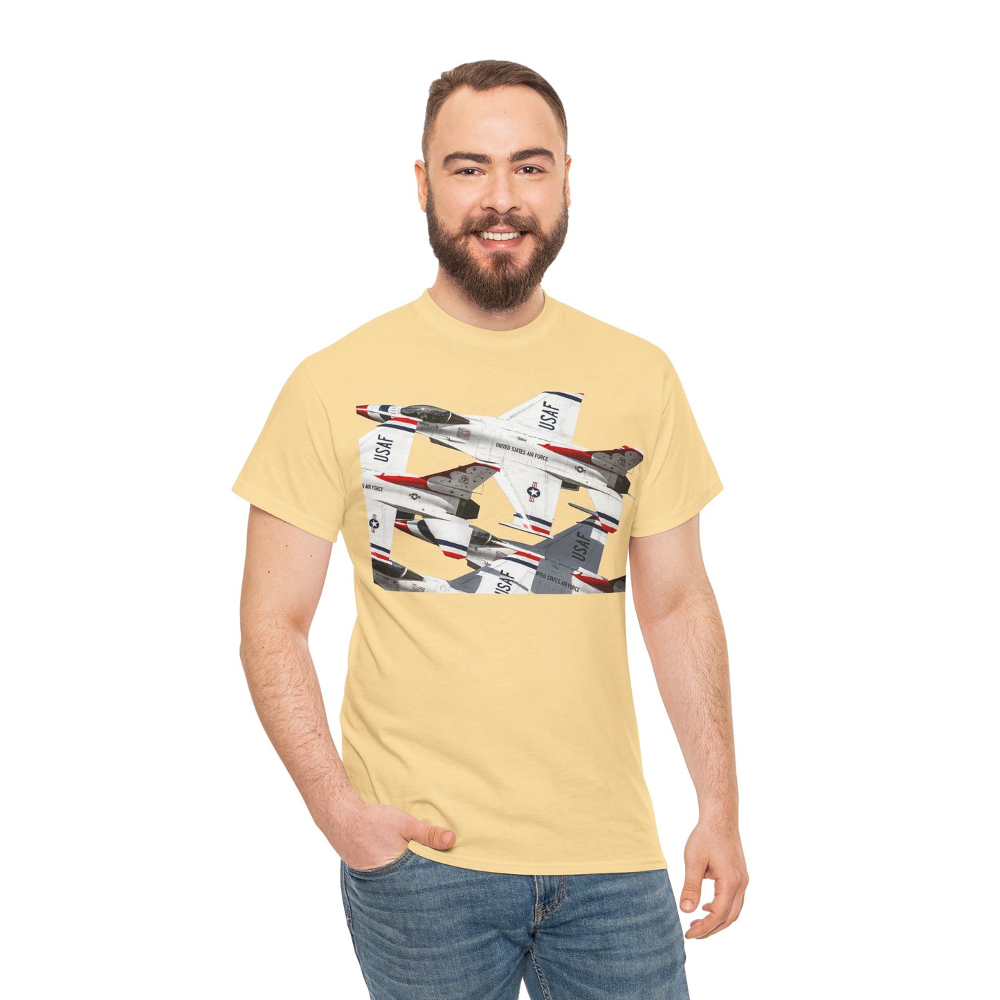 Thunderbirds Jet Formation T‑Shirt — Military Aviation Fighter Jets Tee