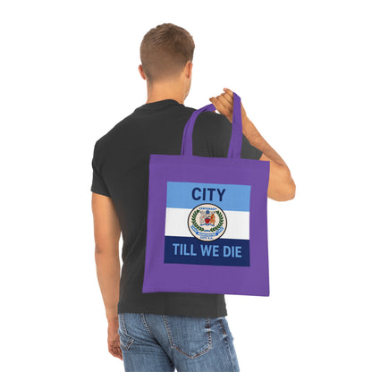 City Till We Die Cotton Tote - Football Fan Flag Tote Bag