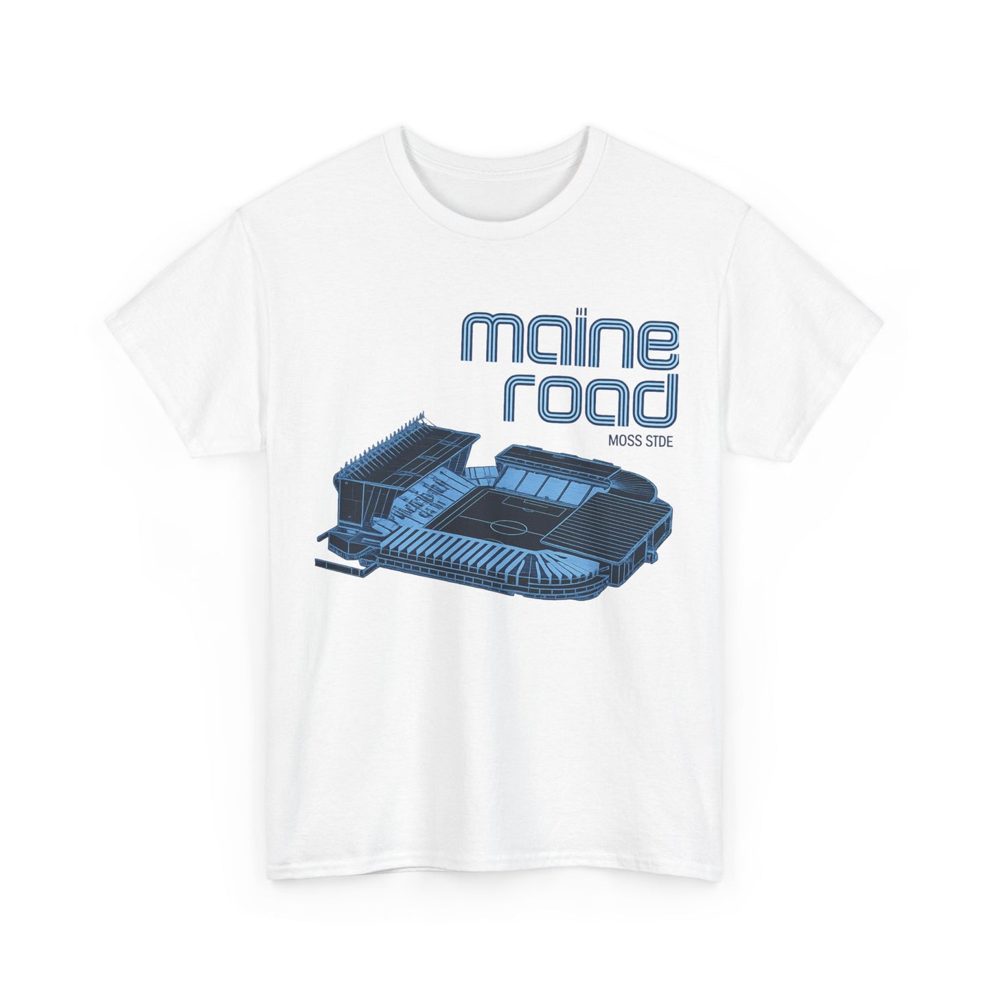 Maine Road Retro Stadium Tee — Vintage Football Arena Graphic Shirt