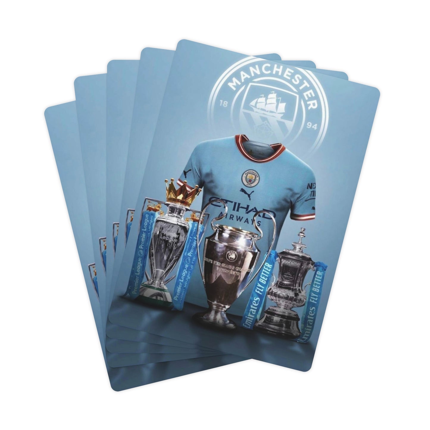 Manchester City Treble Season Playing / Poker Cards