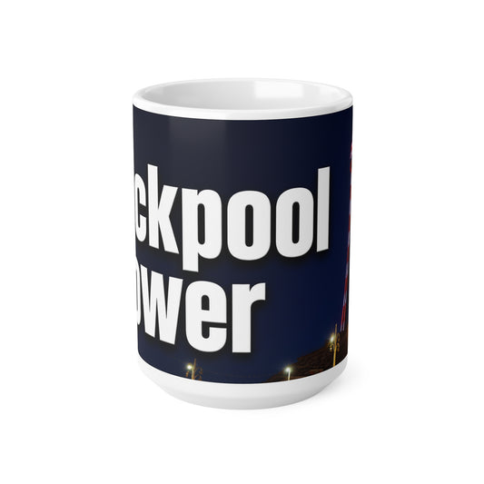 Blackpool Tower Night Skyline Ceramic Coffee Mug — 11oz & 15oz