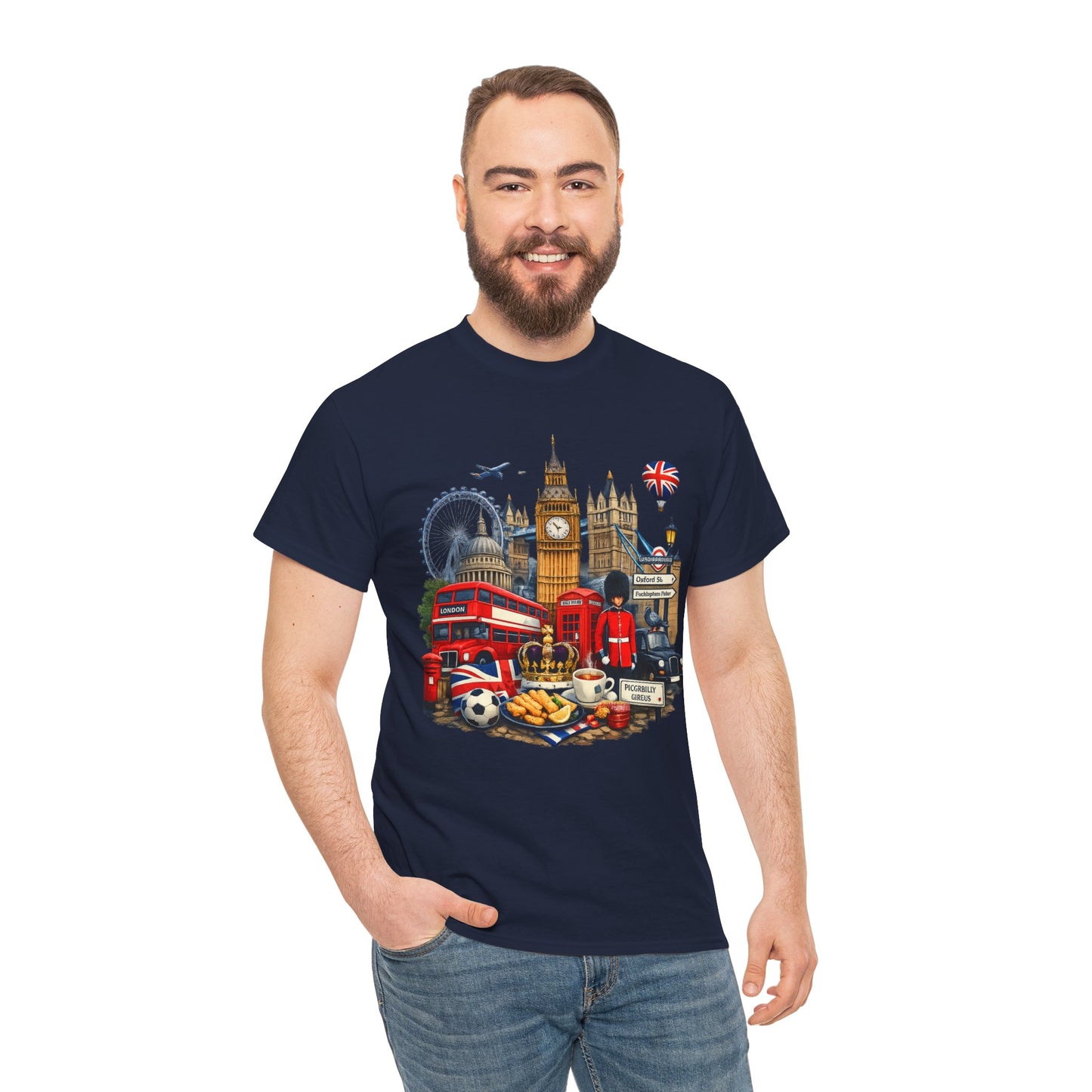 London Landmarks T‑Shirt — British Icons Collage Tee