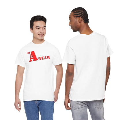 A-Team Graphic Tee — Retro Red Logo Vintage Crew T-Shirt