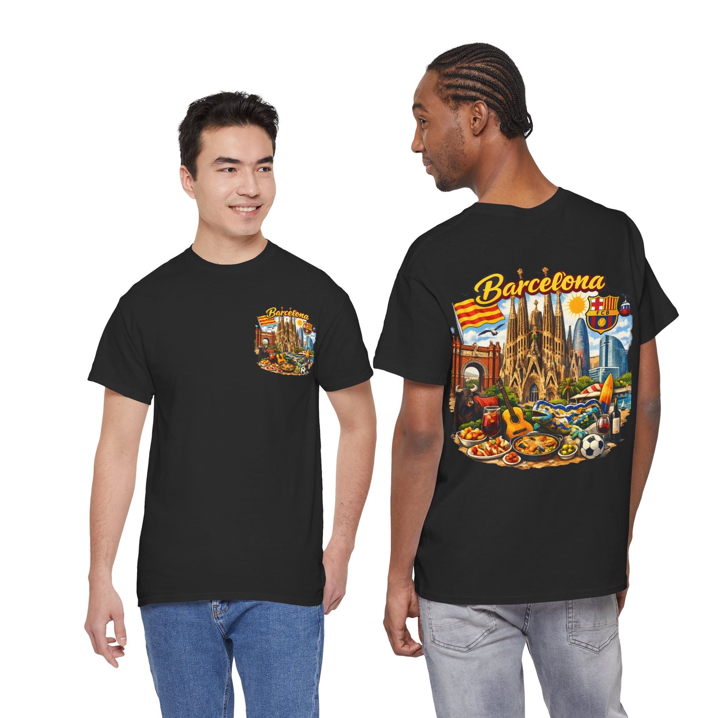 Barcelona Souvenir T‑Shirt — Vintage City Collage Tee