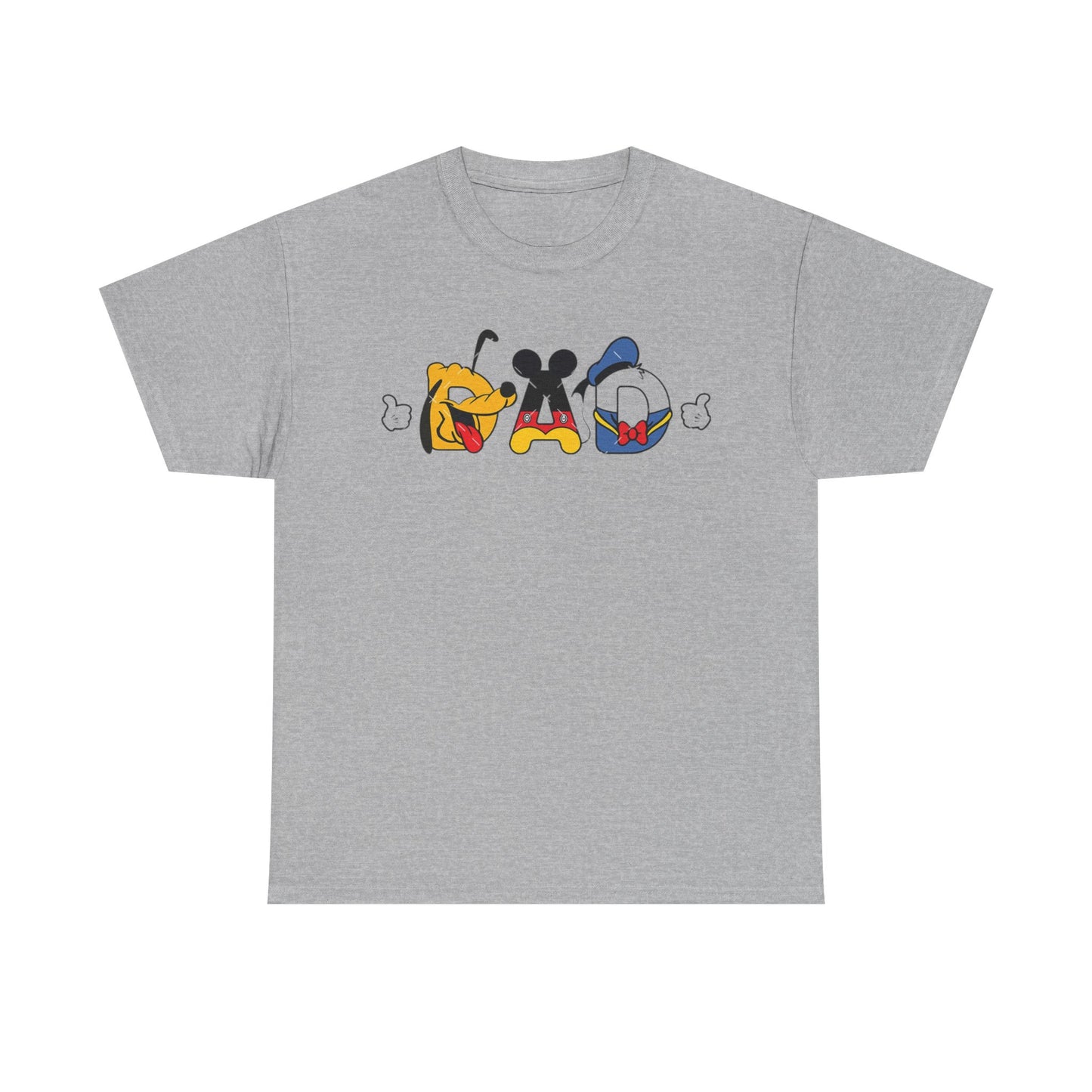 Disney Dad Character Graphic Tee — Playful Colorful Character Icons T-Shirt