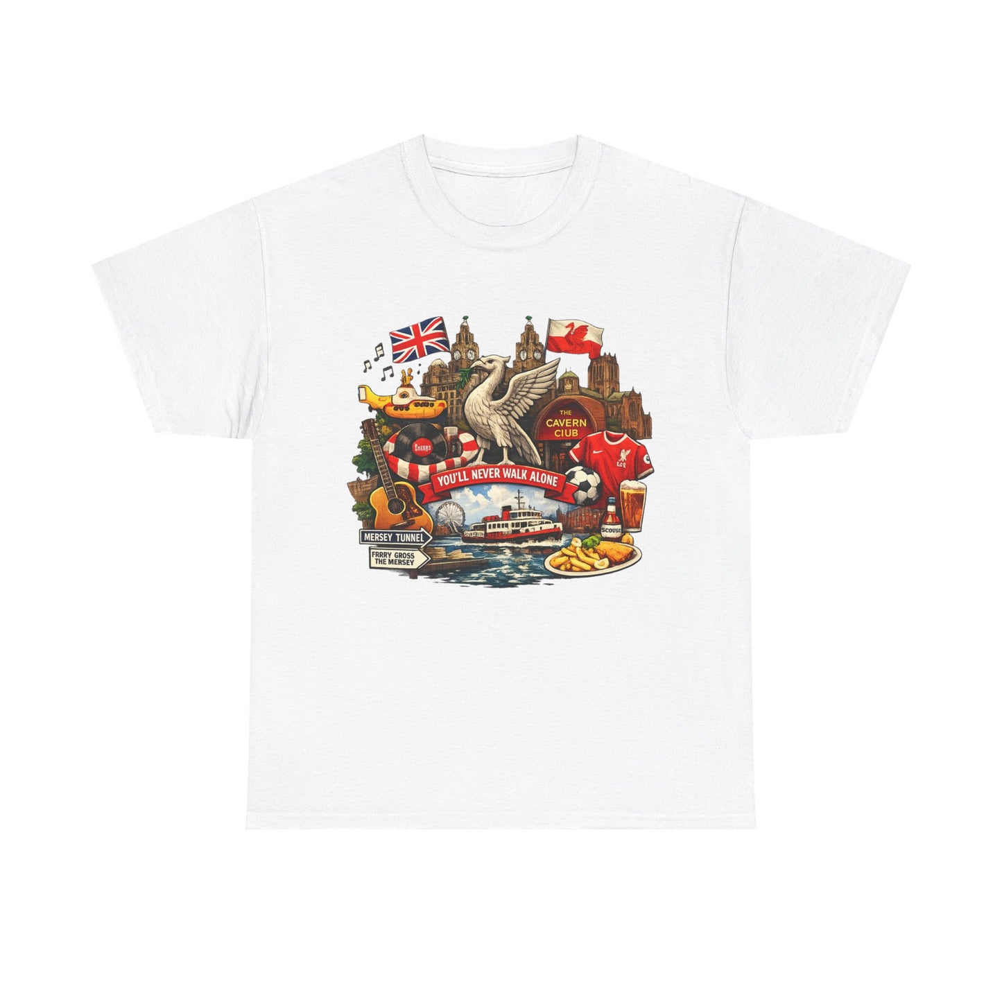 Liverpool Landmarks & You'll Never Walk Alone T-Shirt