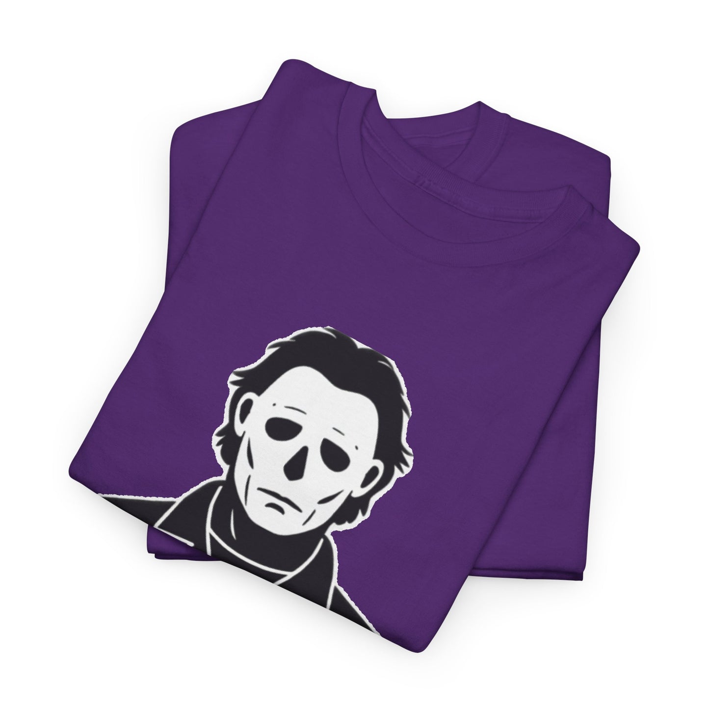 Michael Myers Outline Horror T-Shirt — Minimal Halloween Mask Tee