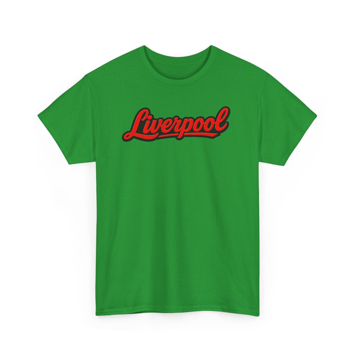Liverpool Script T-Shirt — Retro Red Script Football Fan Tee