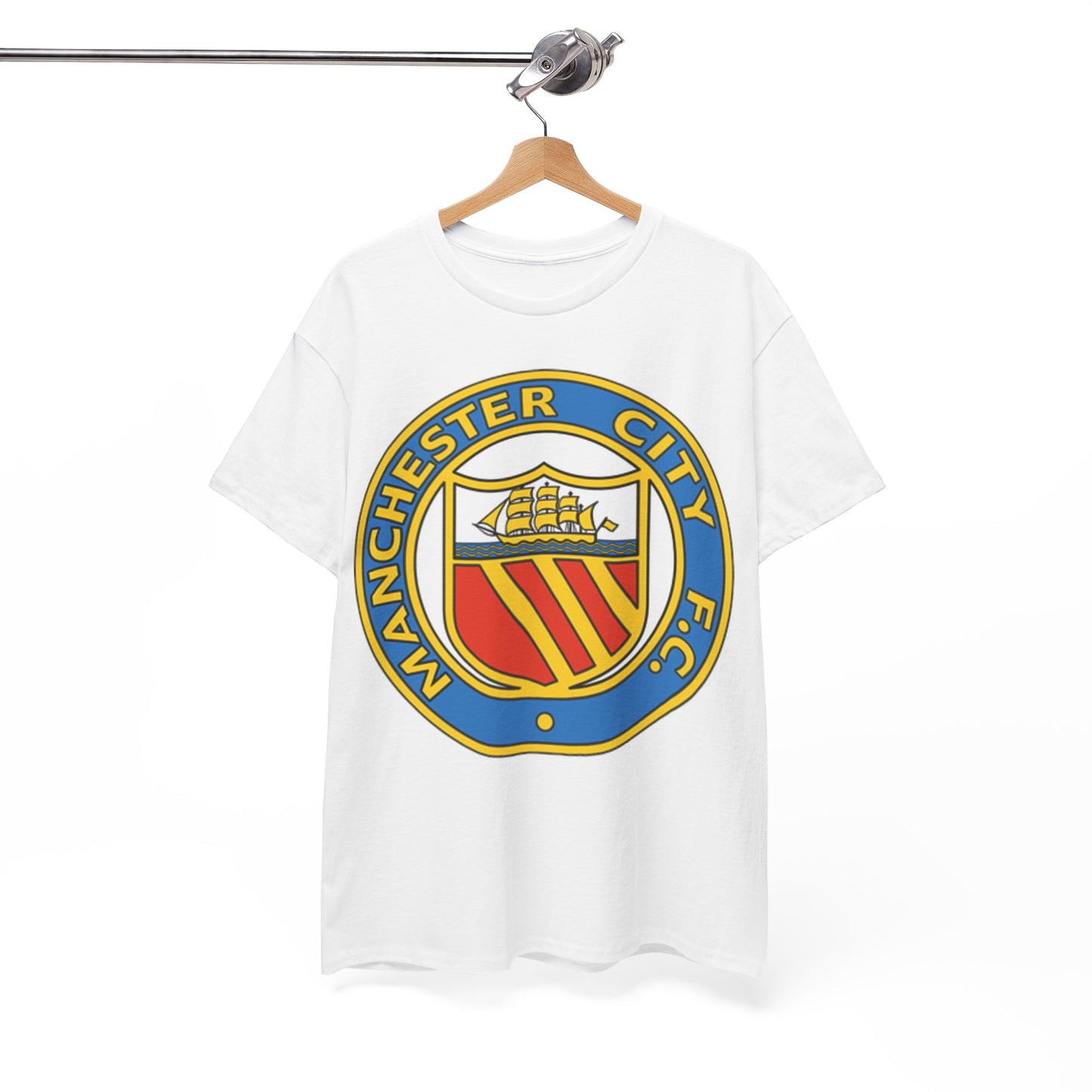 Manchester City Football Club Retro Crest T-Shirt - Retro Soccer Fan Tee