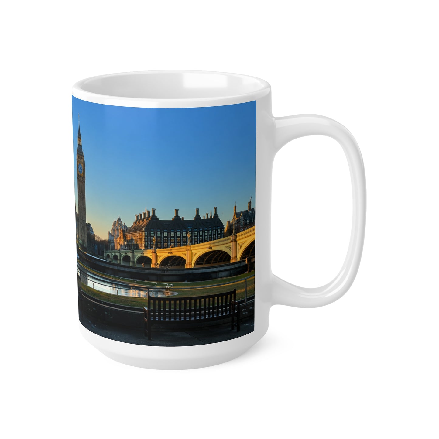 London Sunset Panorama Mug – Big Ben & Thames Ceramic Coffee Cup (11oz, 15oz)