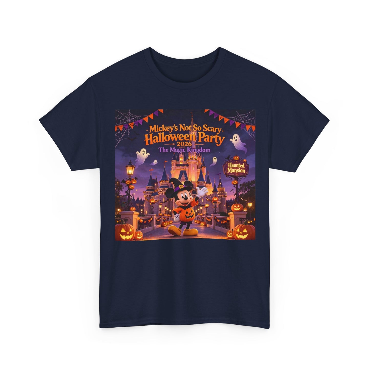 Halloween Mickey T-Shirt — "Not So Scary Halloween Party" Castle Graphic Tee