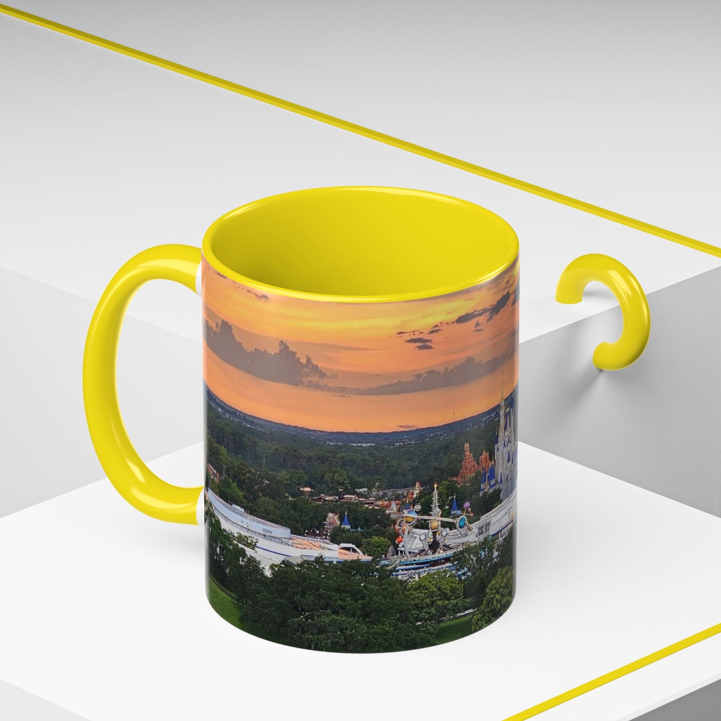 Disney Magic Kingdom Castle Sunset Coffee Mug (Accent, 11/15oz)