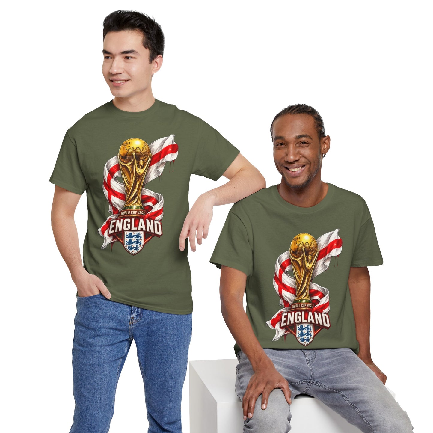 England World Cup Trophy T‑Shirt — St George's Cross Football Fan Tee