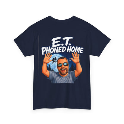 Graphic Tee — "E.T. Phoned Home" Smiling Guy Retro Design